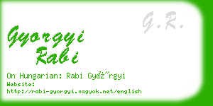 gyorgyi rabi business card